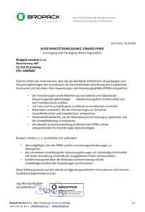 KONFORMITÄTSERKLÄRUNG GEMÄSS PPWR