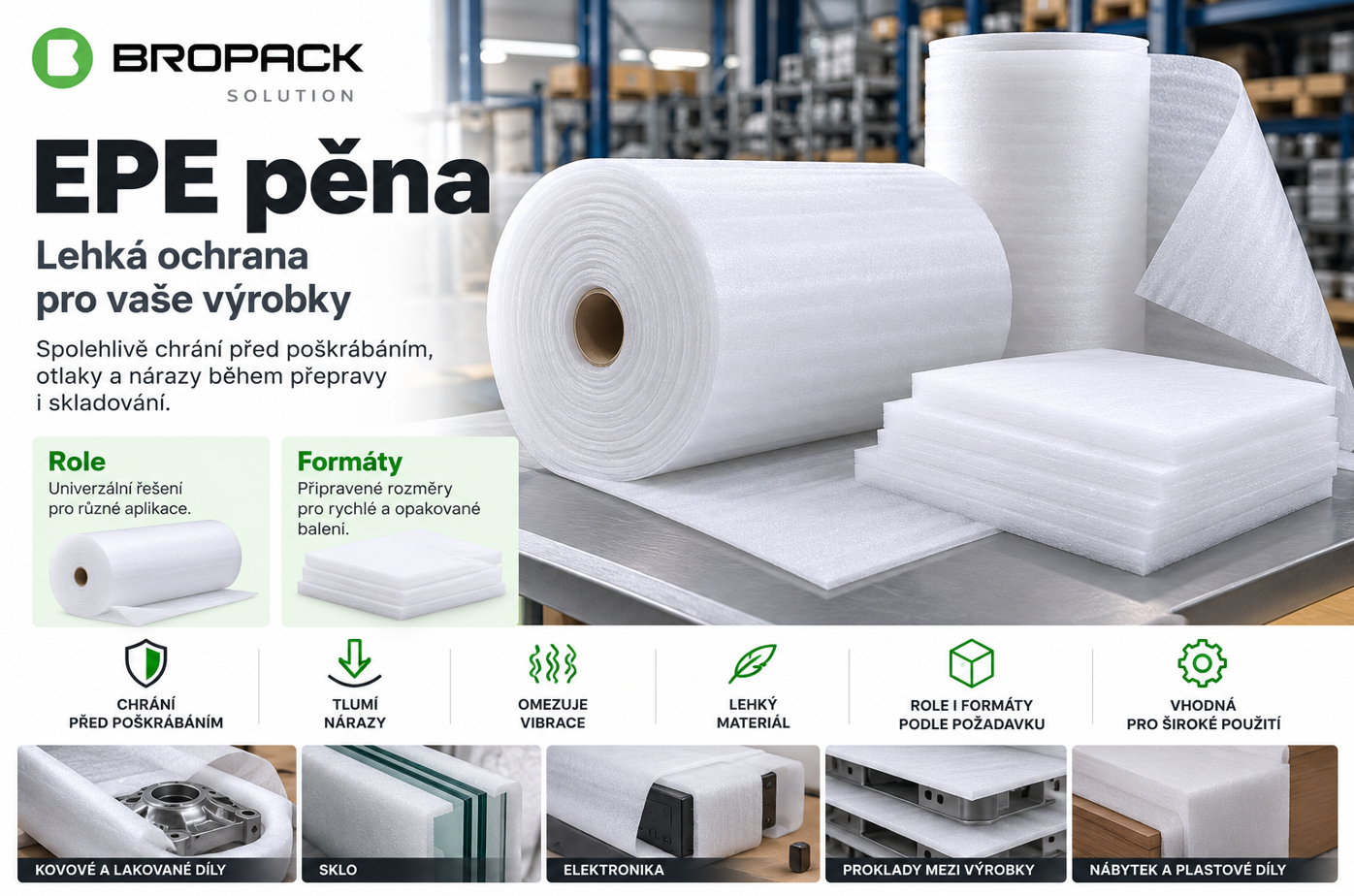 EPE pěna – lehká ochrana proti poškození 📦